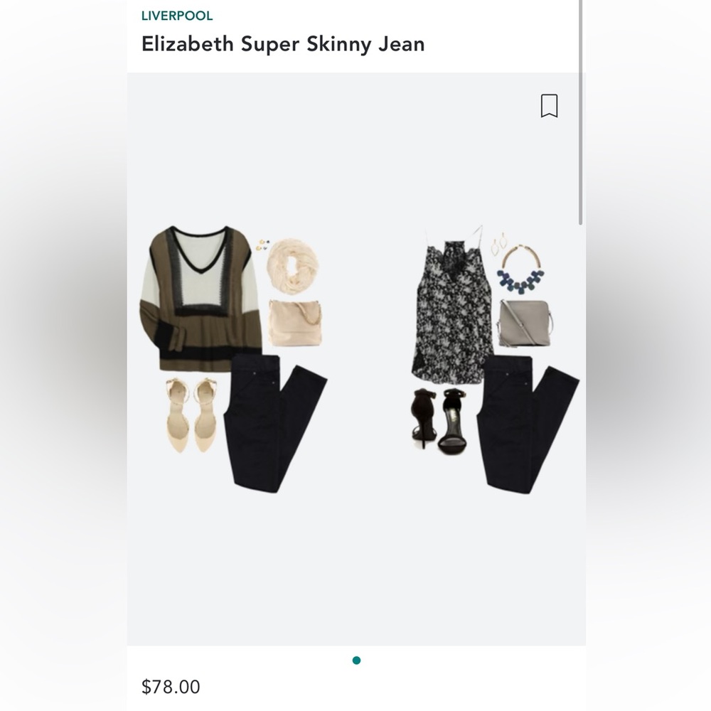 Liverpool Elizabeth Super Skinny Jean size 8P Stitchfix black